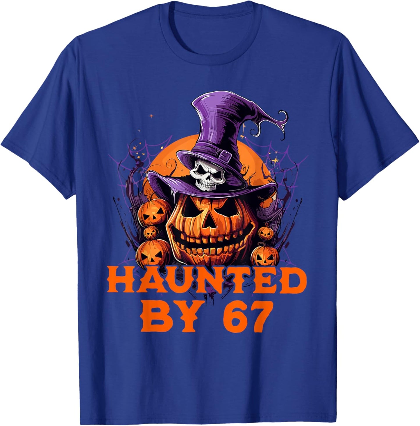 Haunted by 67 Six Seven 6 7 Funny Halloween Costume T-Shirt - T-Shirt | Royal