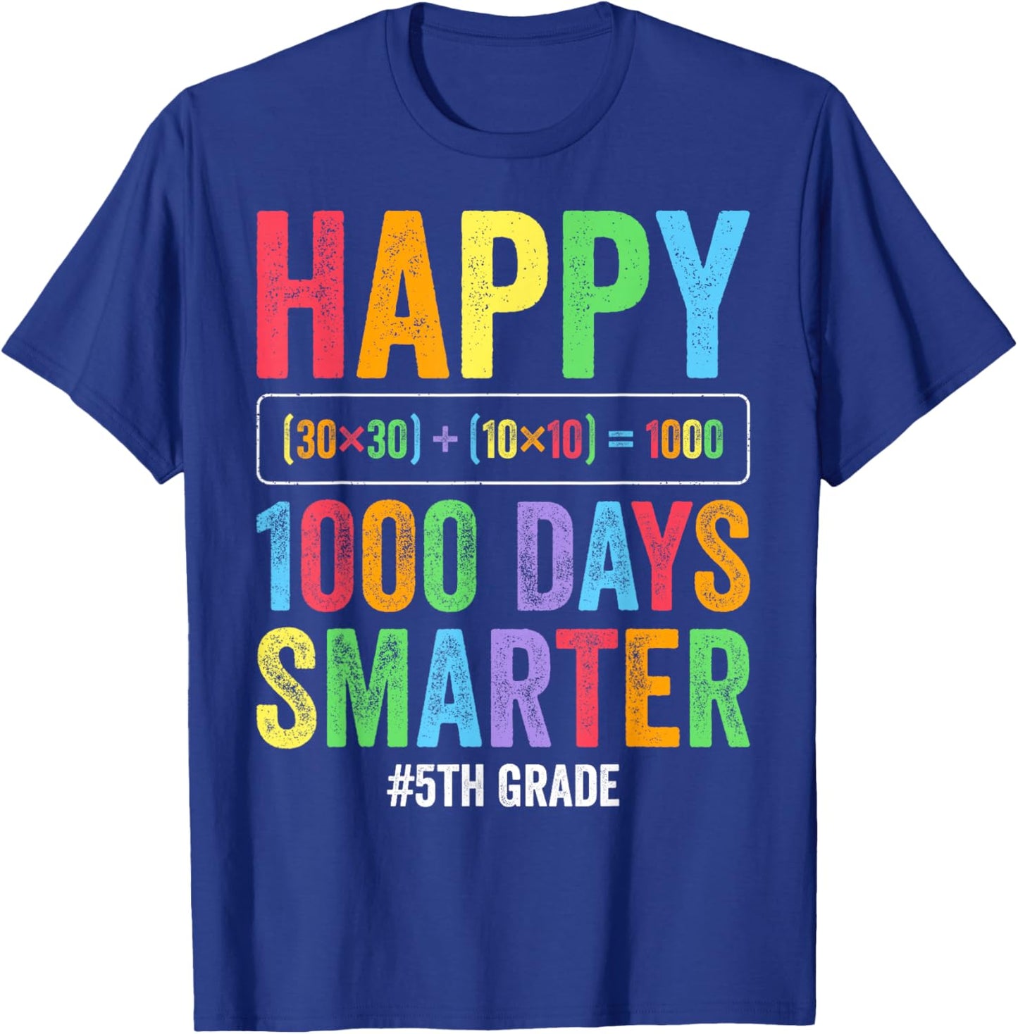 Bruh It's My 1000 Days Smarter 5th Grade Elementary Kids T-Shirt - T-Shirt | Royal