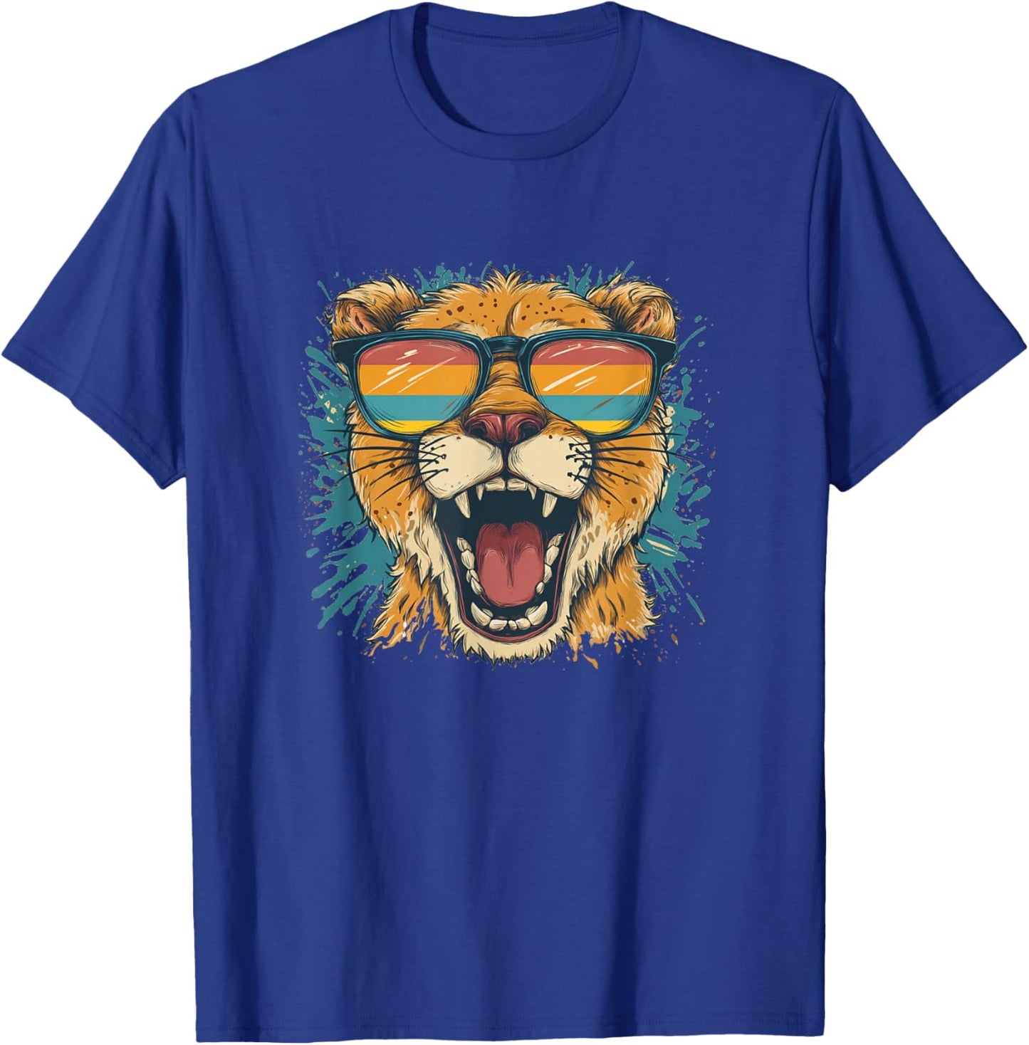 Colorful Sunglasses Cougar Costume T-Shirt - T-Shirt | Royal