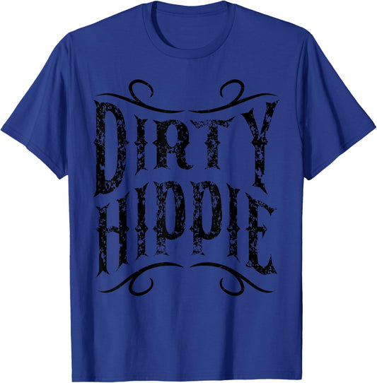Vintage Dirty Hippie Peace Lover Gift Retro 60s 70s Costume T-Shirt - T-Shirt | Royal