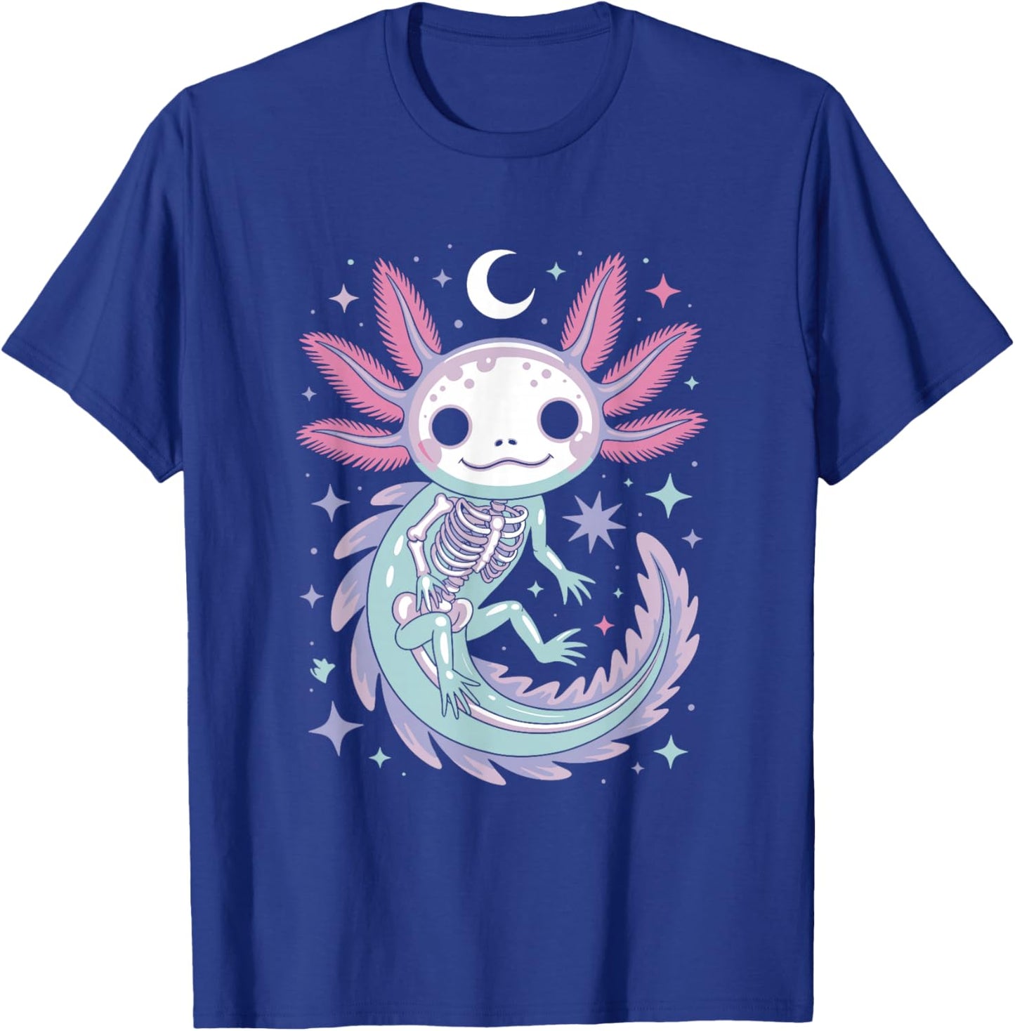 Pastel Goth Girl Kawaii Cute Skeleton Axolotl T-Shirt - T-Shirt | Royal