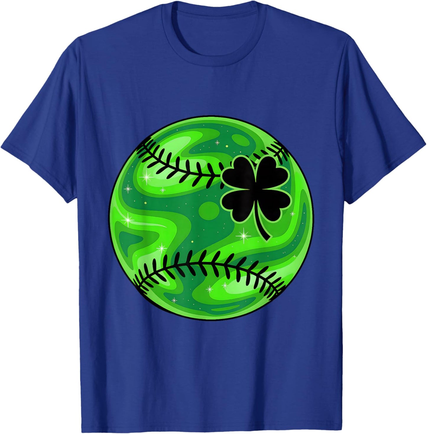 Baseball Shamrock Lucky Clover Irish St Patrick's Day Boys T-Shirt - T-Shirt | Royal