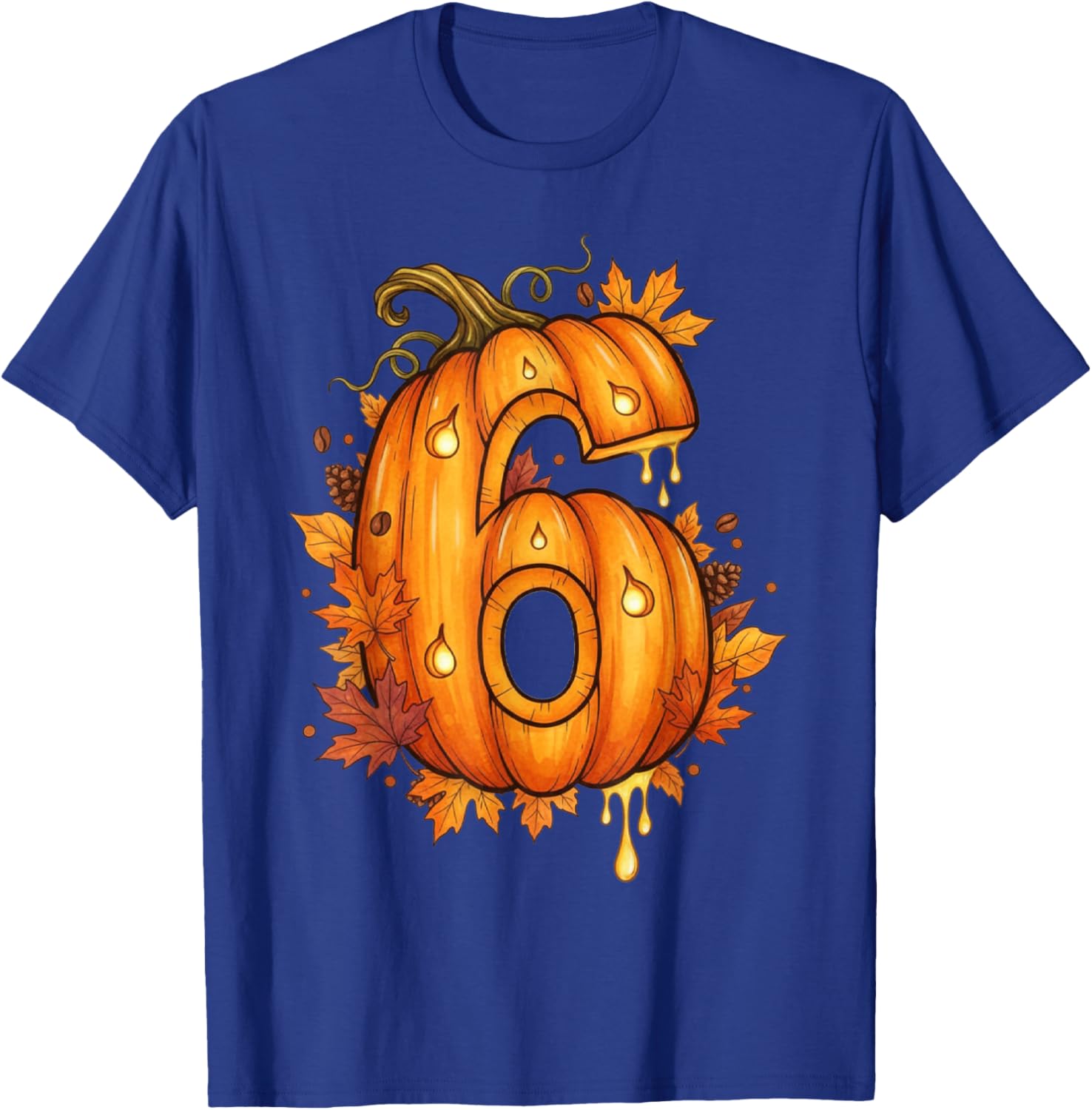 Six Seven Meme 6 7 Autumn Fall Pumpkin Spooky Costume Couple T-Shirt - T-Shirt | Royal