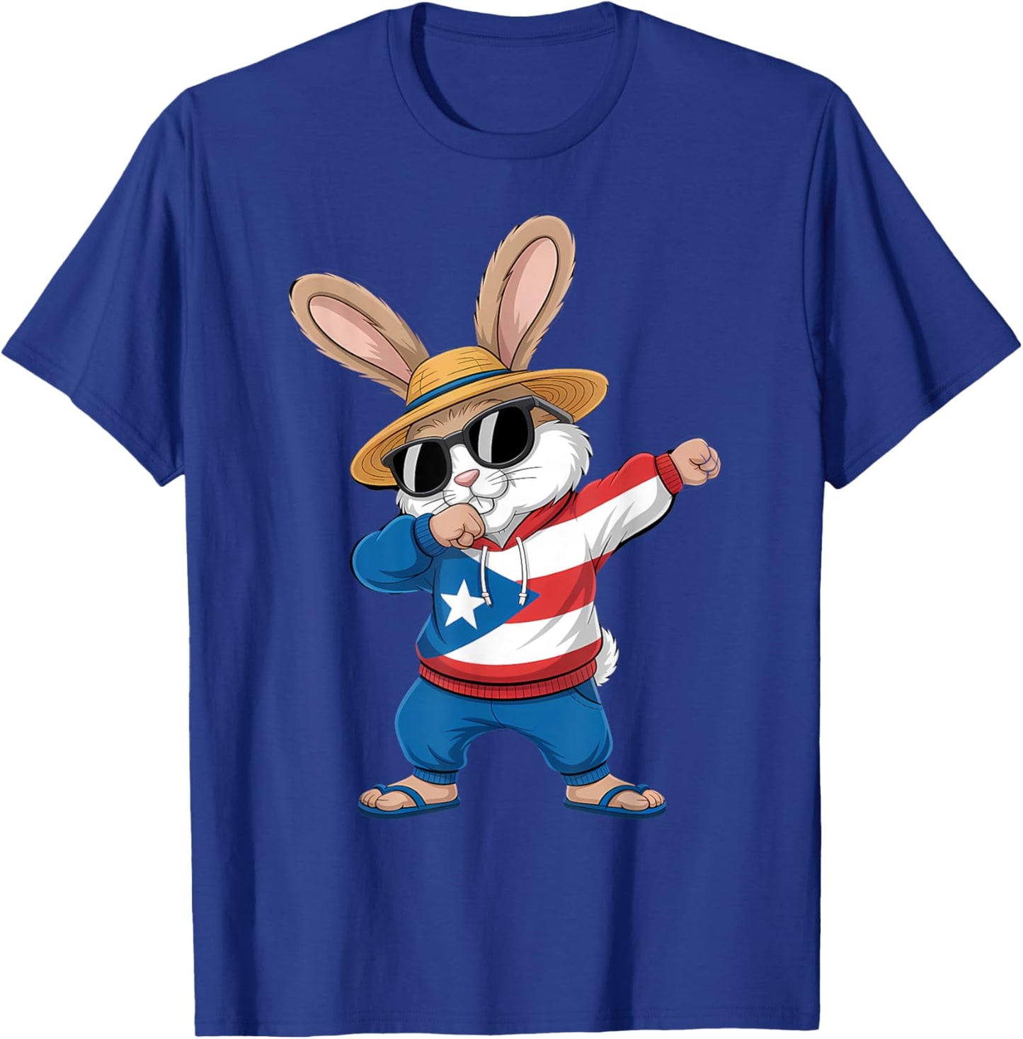 Puerto Rico Rabbit Puerto Rican Flag Bunny T-Shirt - T-Shirt | Royal
