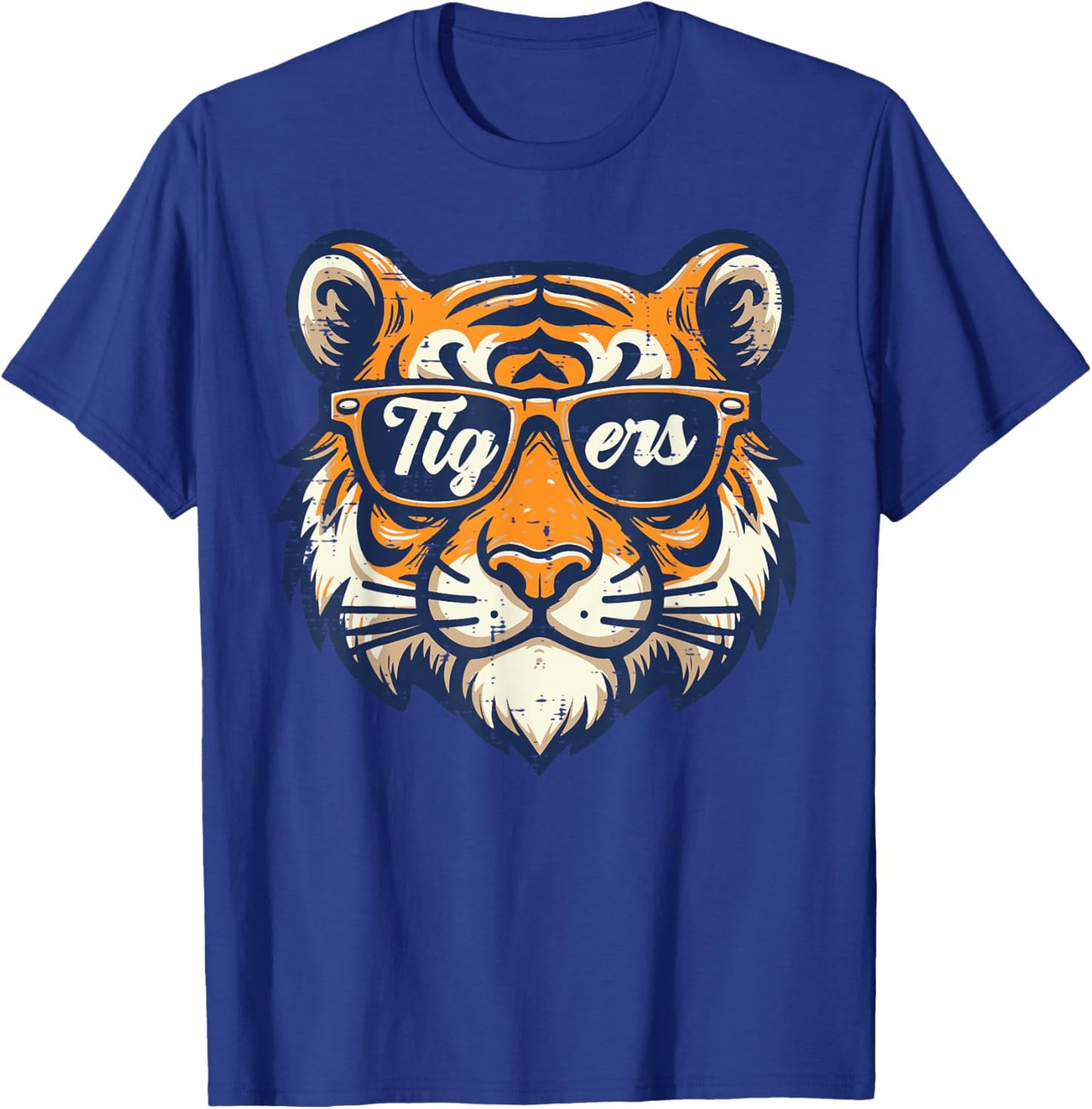 Tiger Sunglasses Men Kids Boys Girls Youth Women Teen T-Shirt - T-Shirt | Royal
