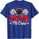 Race Car Birthday Party Matching Family Papa Pit Crew T-Shirt - T-Shirt | Royal