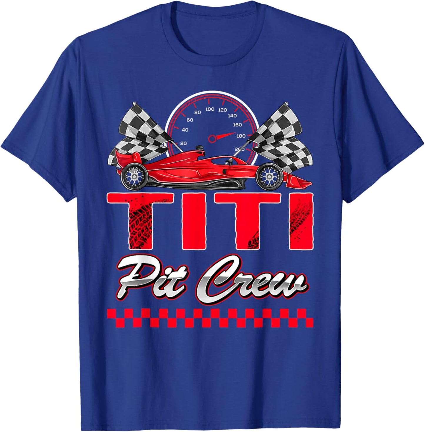 Titi Pit Crew Racing Family Race Car Birthday Boy T-Shirt - T-Shirt | Royal