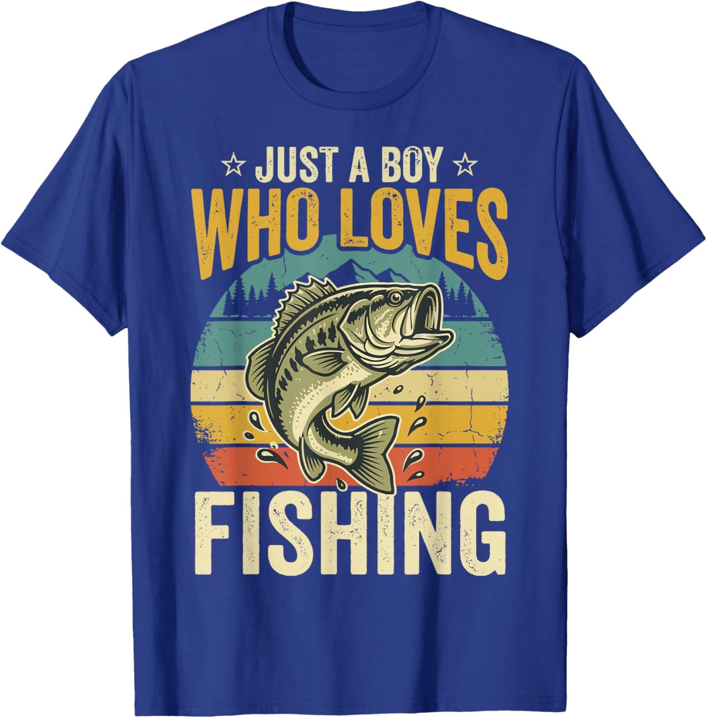 Just A Boy Who Loves Fishing T-Shirt - T-Shirt | Royal