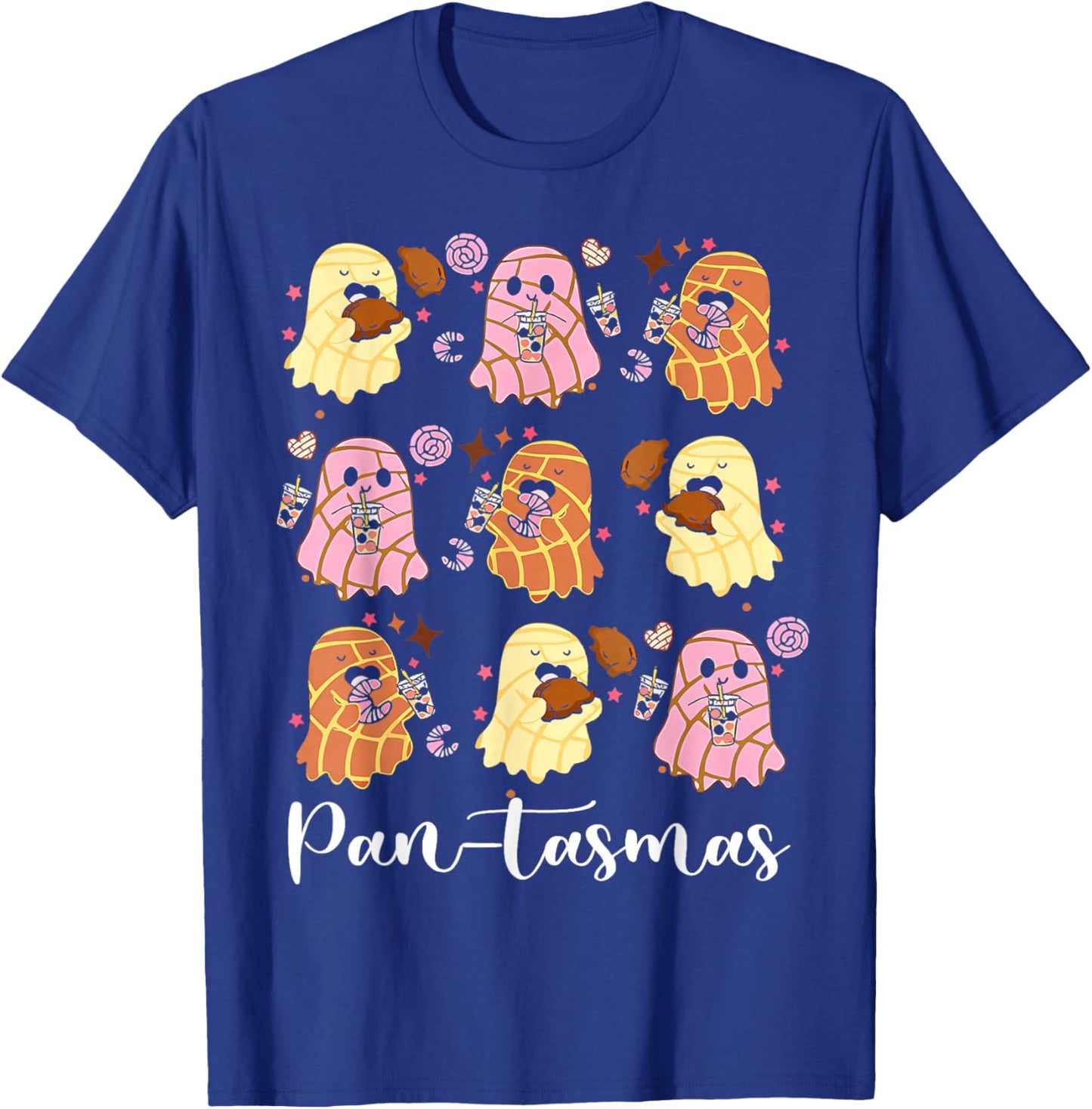 Pantasmas Ghost Pan Dulce Halloween Mexican Conchas Boo T-Shirt - T-Shirt | Royal