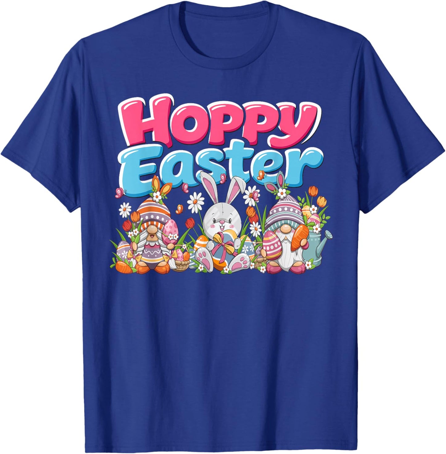 Hoppy Easter Gnomes Easter Women Easter Men The Gnome Easter T-Shirt - T-Shirt | Royal