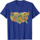 100th Anniversary Americana Highway Travel Map 1926 2026 T-Shirt - T-Shirt | Royal