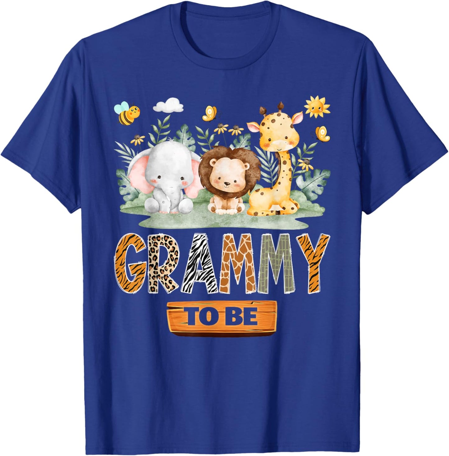 Grammy to Be Safari Jungle Animal Gender Reveal Party T-Shirt - T-Shirt | Royal