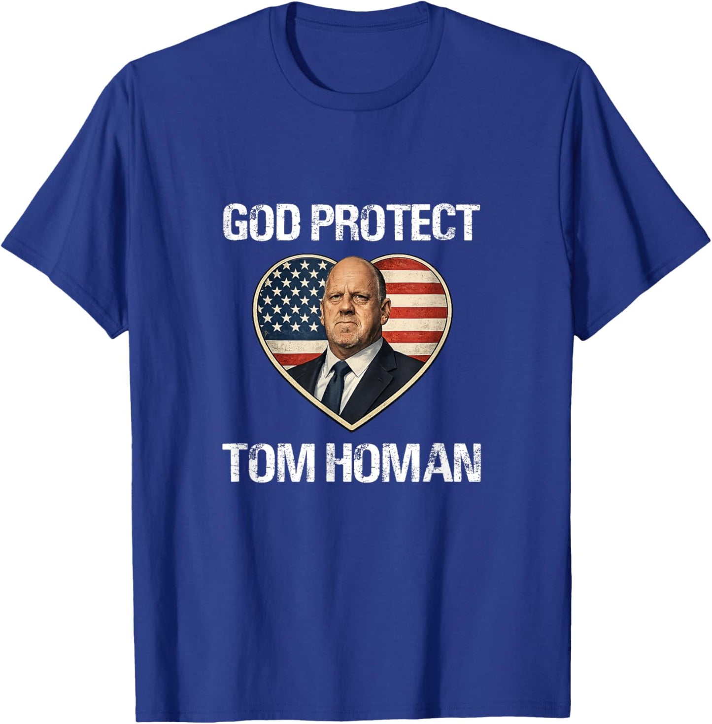 I Love Heart Tom American Patriotic Flag God Protect Homan T-Shirt - T-Shirt | Royal