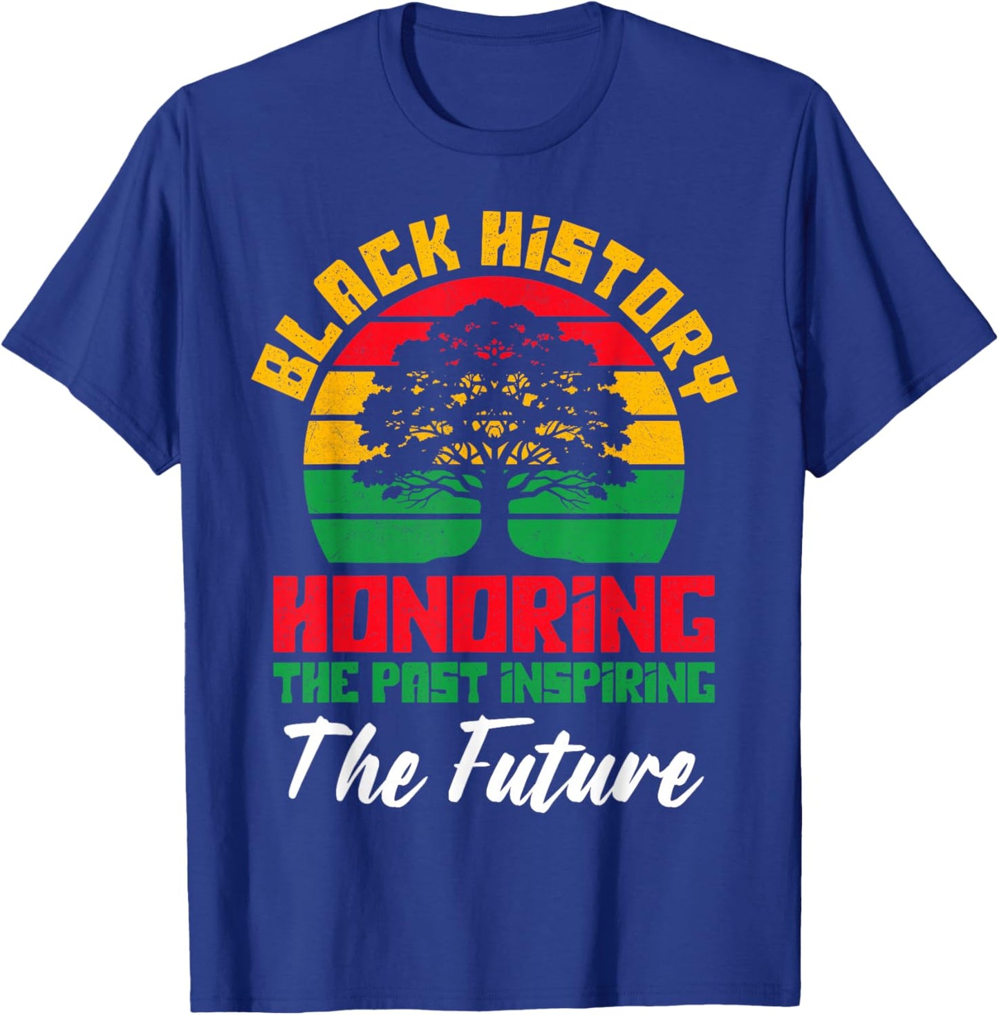 Honoring Past Inspiring Future Black History Month Men Kid T-Shirt - T-Shirt | Royal