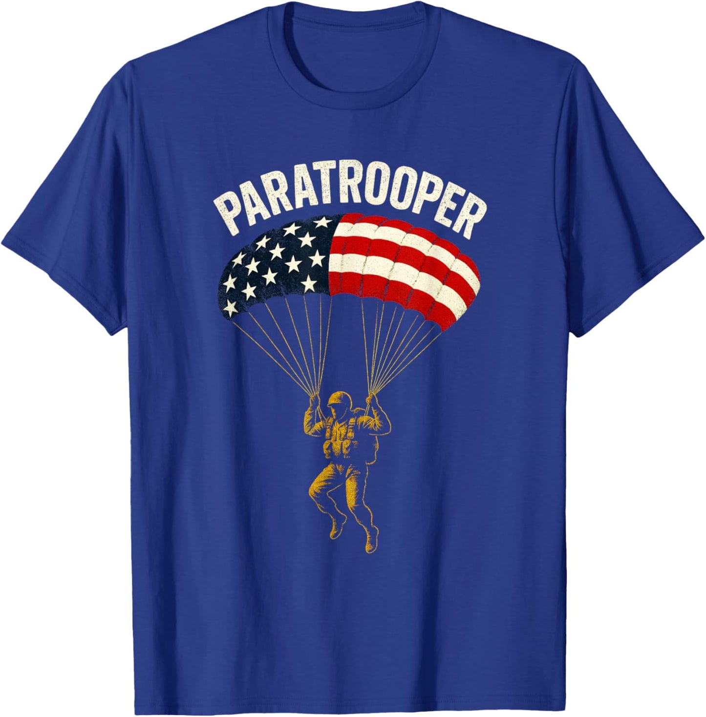 Paratrooper - Military Soldier Skydiving T-Shirt - T-Shirt | Royal