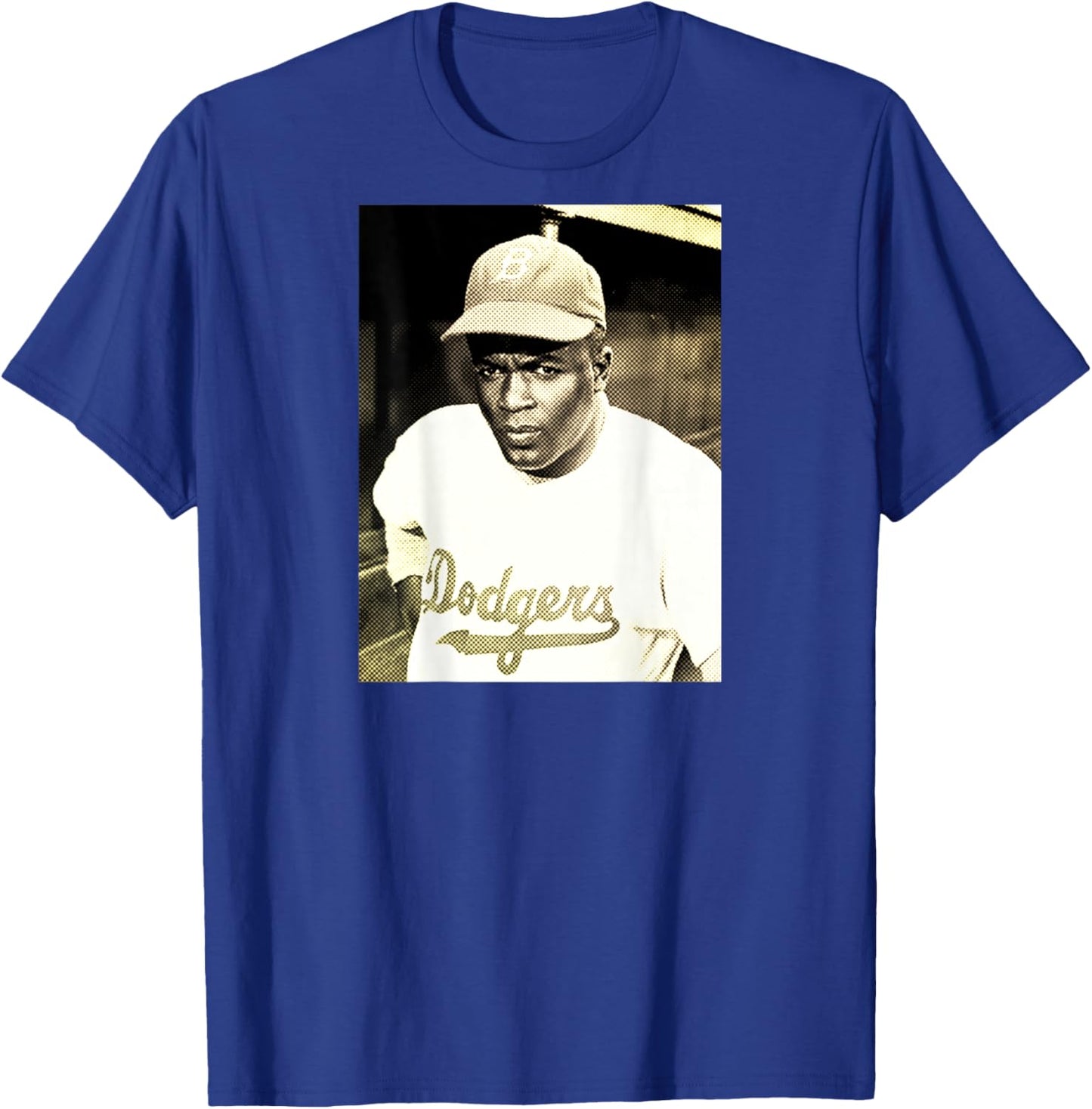 Jackie Robinson_003_Back Printed T-Shirt - T-Shirt | Royal
