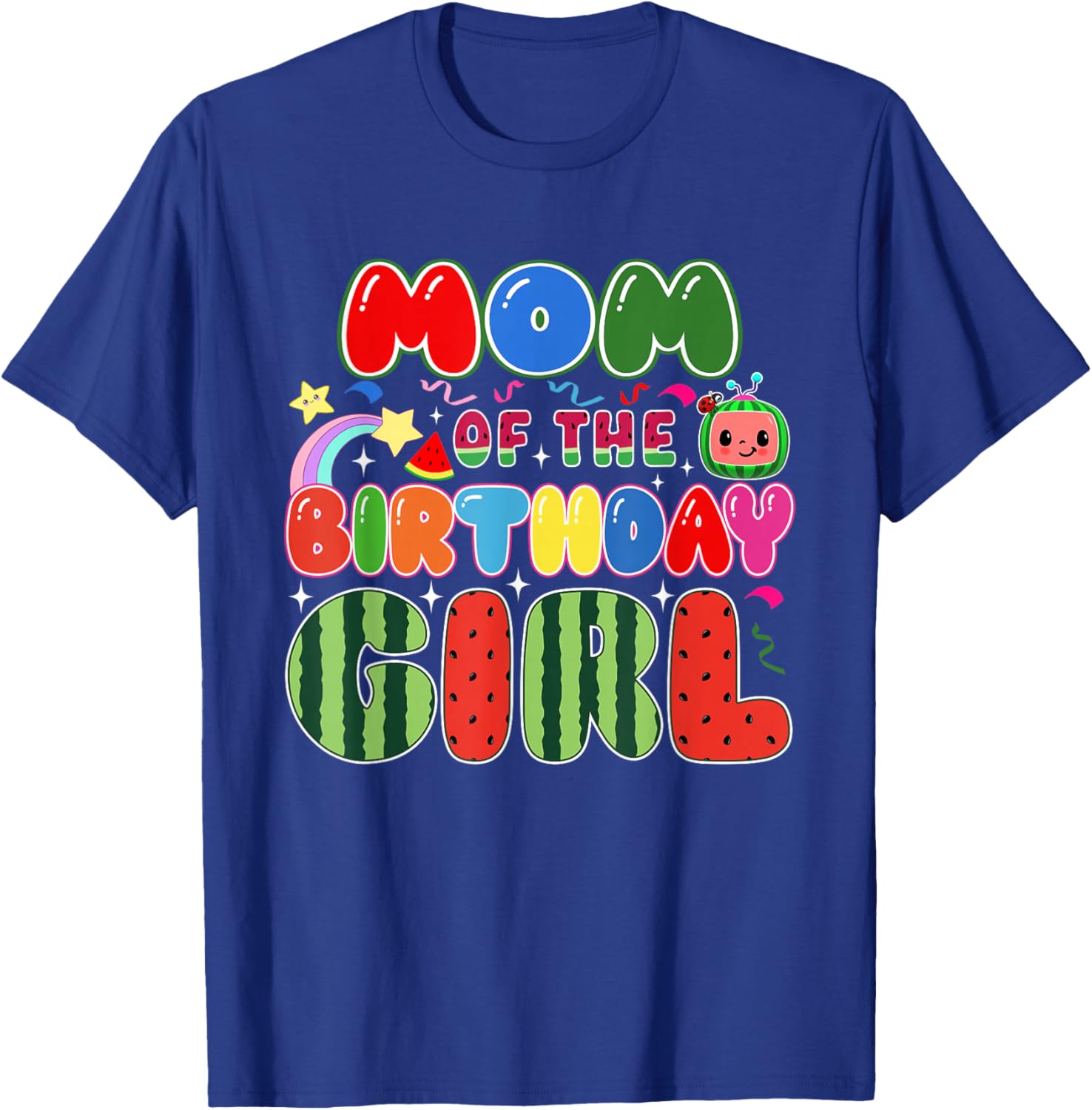 Mom of The Birthday Girl Melon Family Matching Funny T-Shirt - T-Shirt | Royal