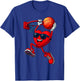 Funny Heart Playing Basketball Valentine Outfit Men Boy T-Shirt - T-Shirt | Royal