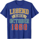 Legend October 1960 65th Birthday Men Women 65 Year Old T-Shirt - T-Shirt | Royal
