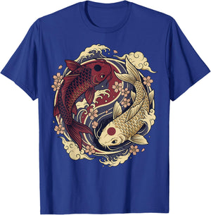 Japanese Koi Yin Yang Japan T-Shirt - T-Shirt | Royal