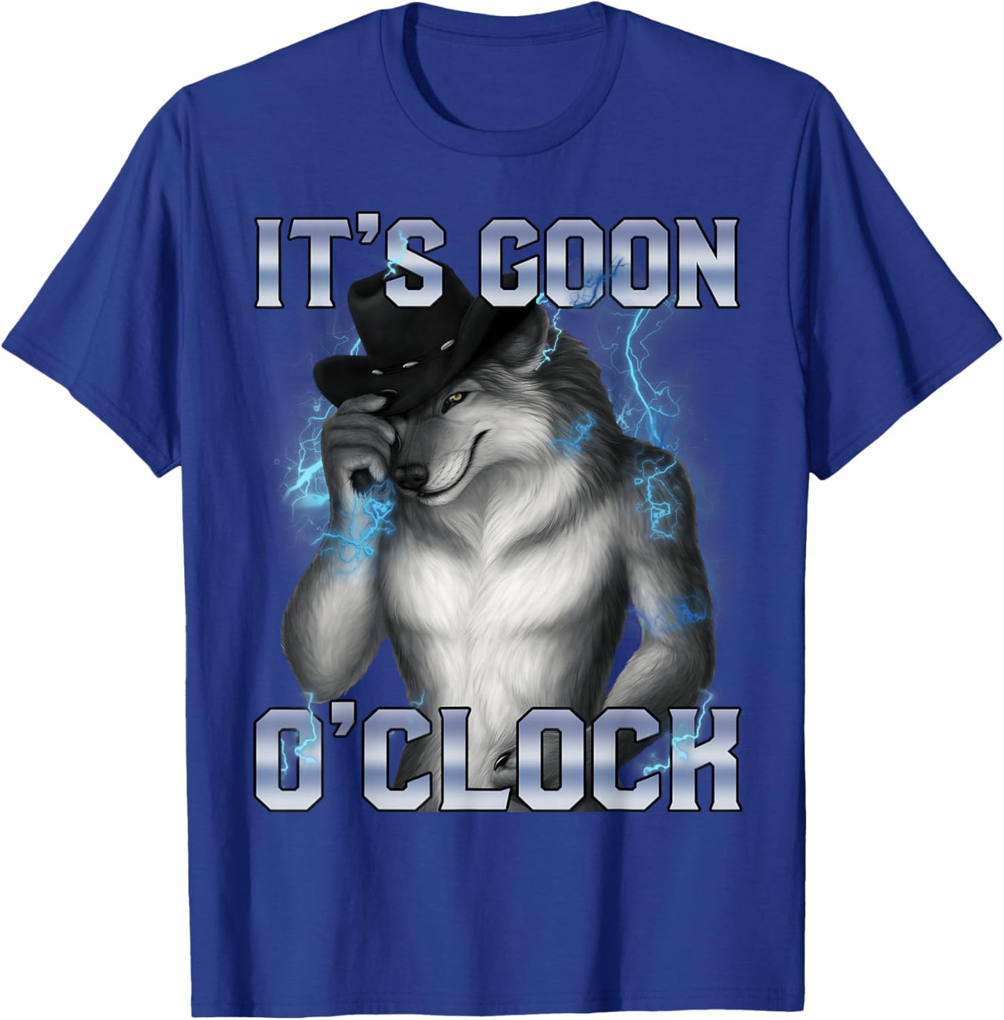 It's Goon O'clock Funny Alpha Wolf Ironic Meme Men T-Shirt - T-Shirt | Royal
