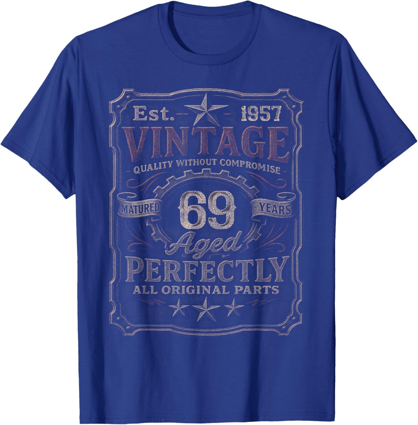 Vintage 1957 Limited Edition Shirt 69 Year Old 69th Birthday T-Shirt - T-Shirt | Royal