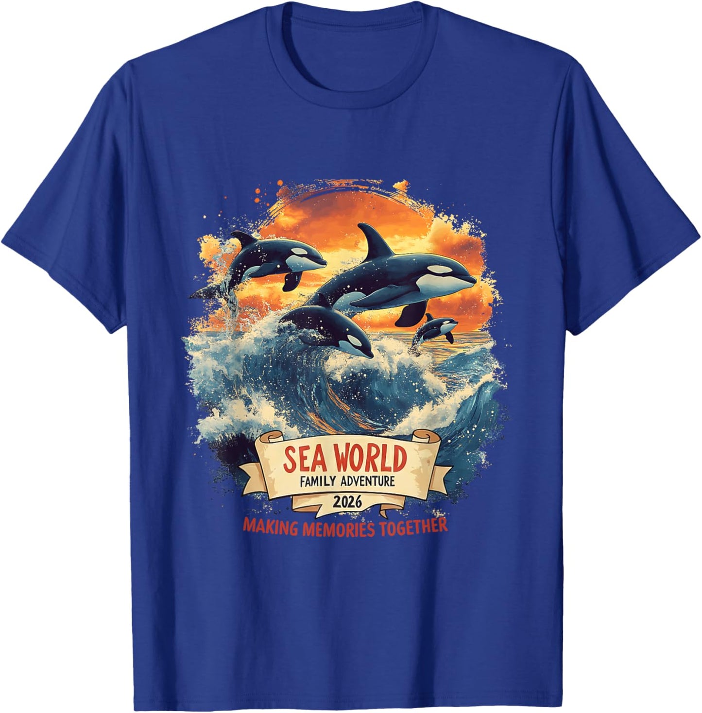 Family Vacation Marine Life Adventure Crew 2026 Dolphin Trip T-Shirt - T-Shirt | Royal