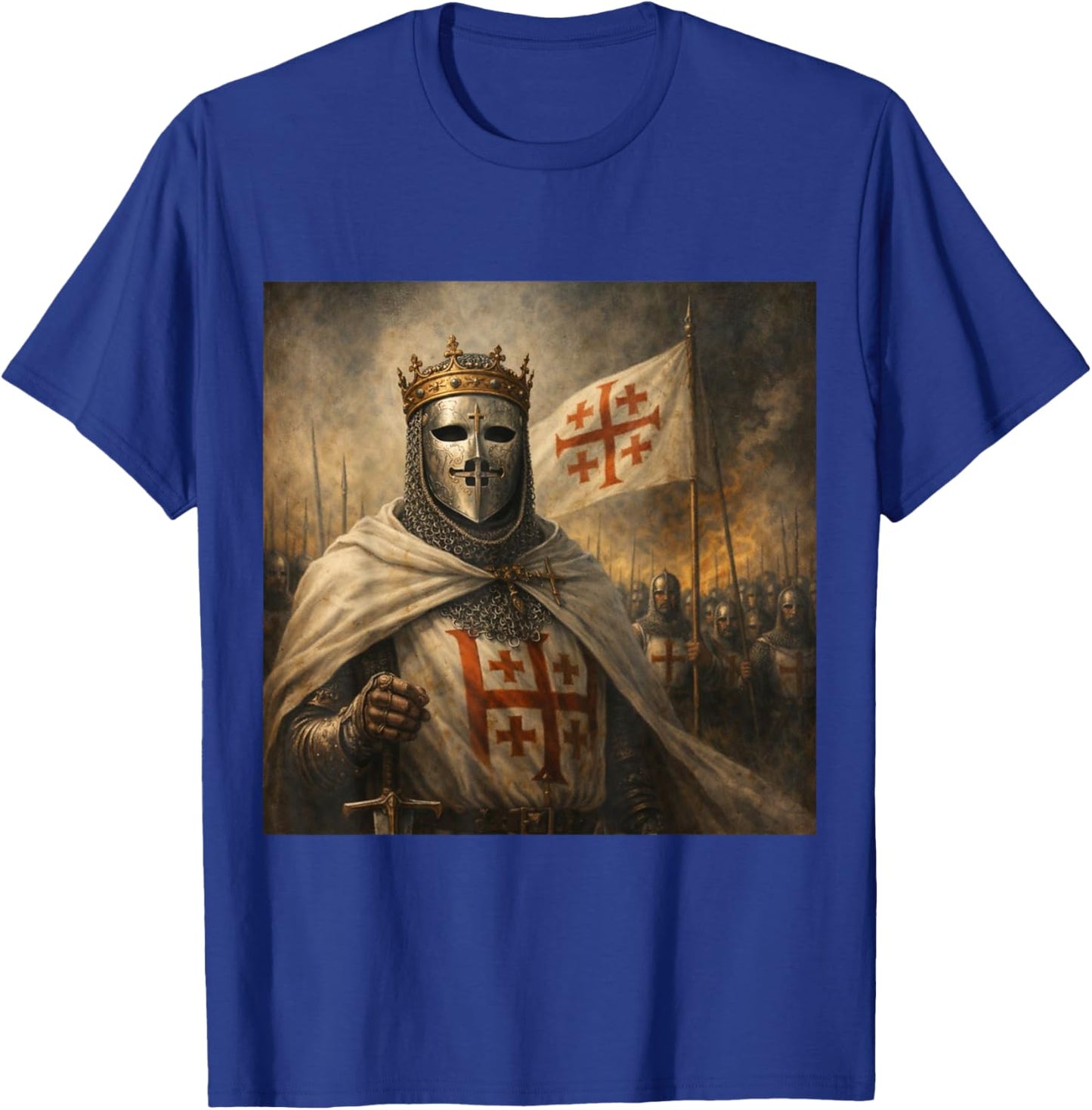 Sliver Mask King Baldwin IV Meme The Leper King Warrior T-Shirt - T-Shirt | Royal