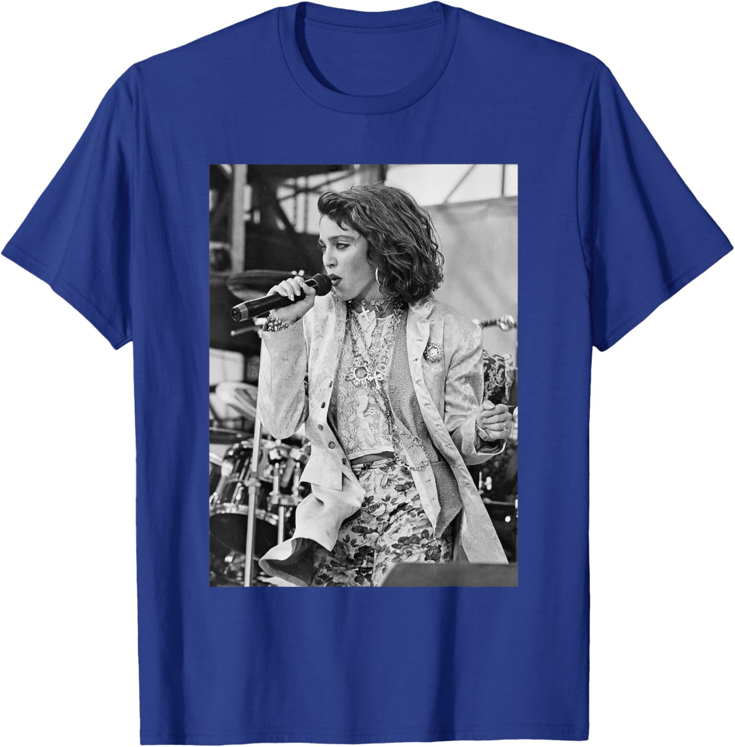 Madonna at Live Aid Dual Concert Philadelphia 1985 T-Shirt - T-Shirt | Royal