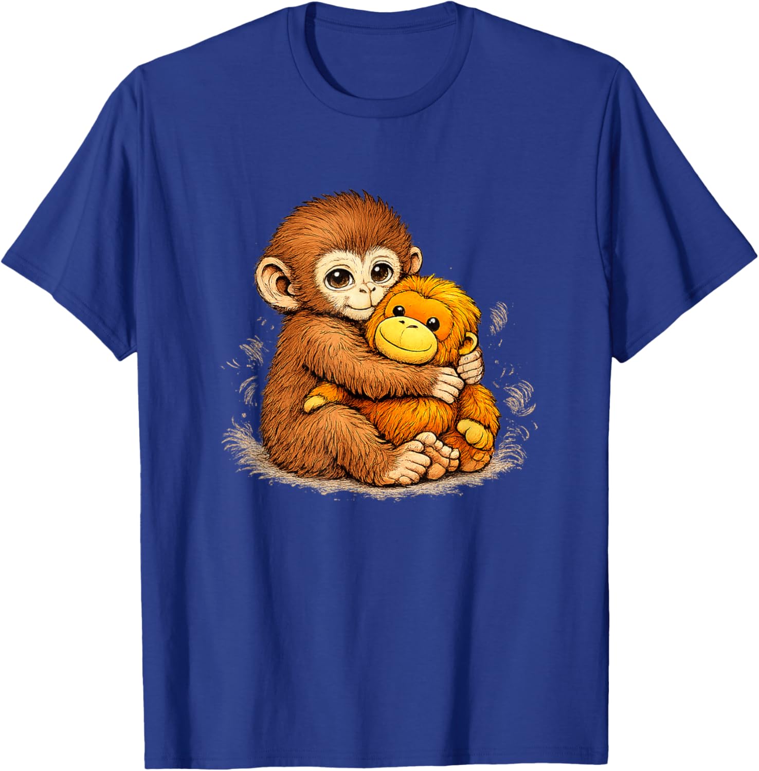 Punch Monkey Meme Cute Baby Plush Toy Sign of Mother Love T-Shirt - T-Shirt | Royal