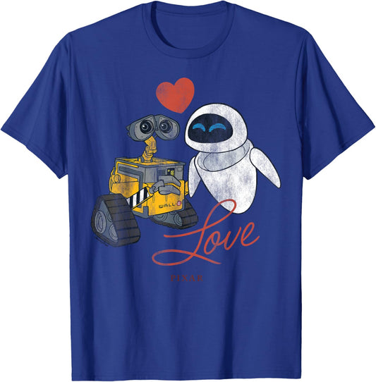 Disney Pixar Wall-E Eve Love Heart T-Shirt - T-Shirt | Royal