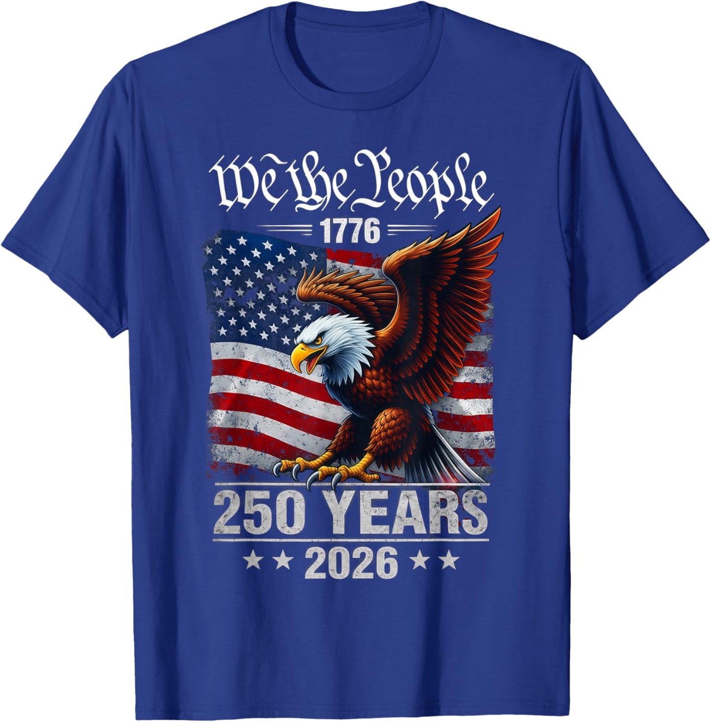 Vintage We The People 1776 250 Years Gift Women T-Shirt - T-Shirt | Royal
