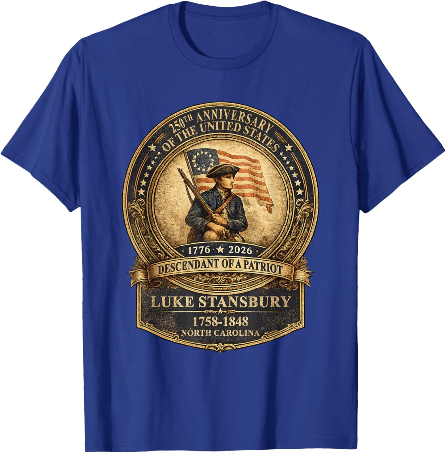 Celebrate 250 Years of America Semiquincentennial 1776-2026 T-Shirt - T-Shirt | Royal