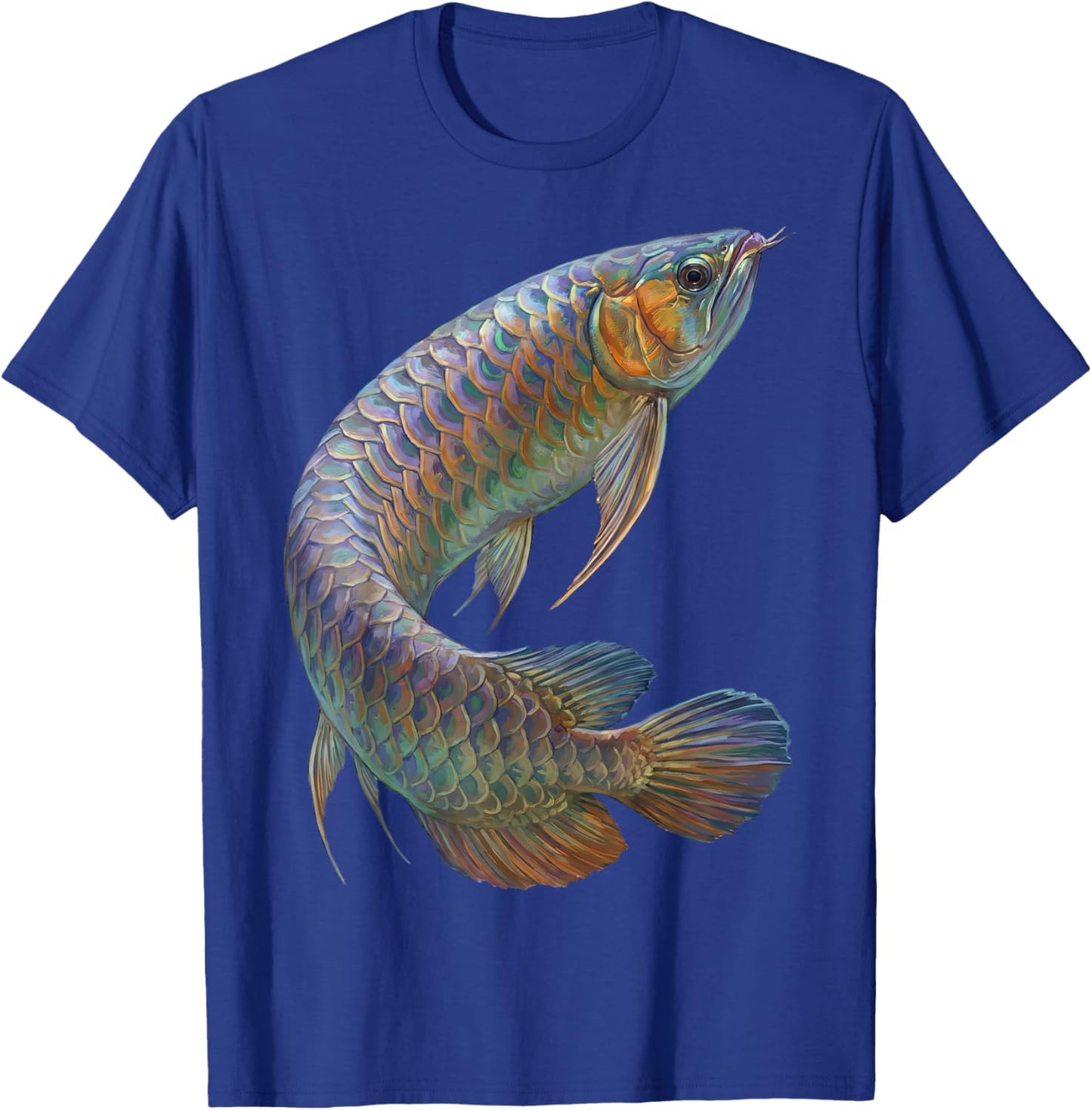 Asian Arowana Abstract Aquatic Art Freshwater Biology Art T-Shirt - T-Shirt | Royal
