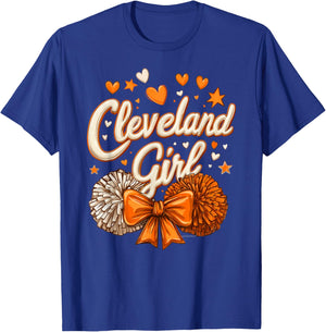 Cleveland Girl Ohio Cute Souvenir Gift Teens T-Shirt - T-Shirt | Royal