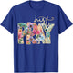 Just Pray Christian Religious Catholic Yarn Crochet Floral T-Shirt - T-Shirt | Royal