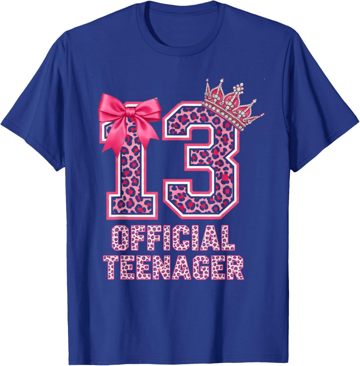 13th Birthday Girl 13 Years Old Official Teenager Birthday T-Shirt - T-Shirt | Royal