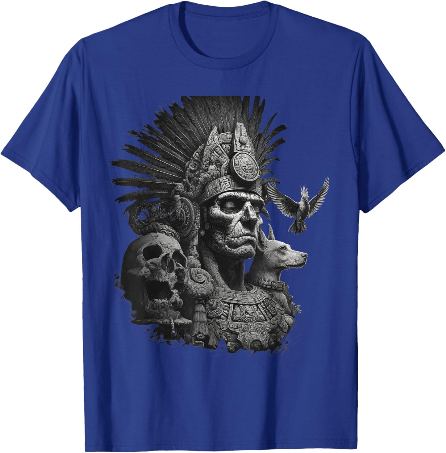 Aztec Warrior Maya Mexican Inca Mayan Indigenous Azteca T-Shirt - T-Shirt | Royal