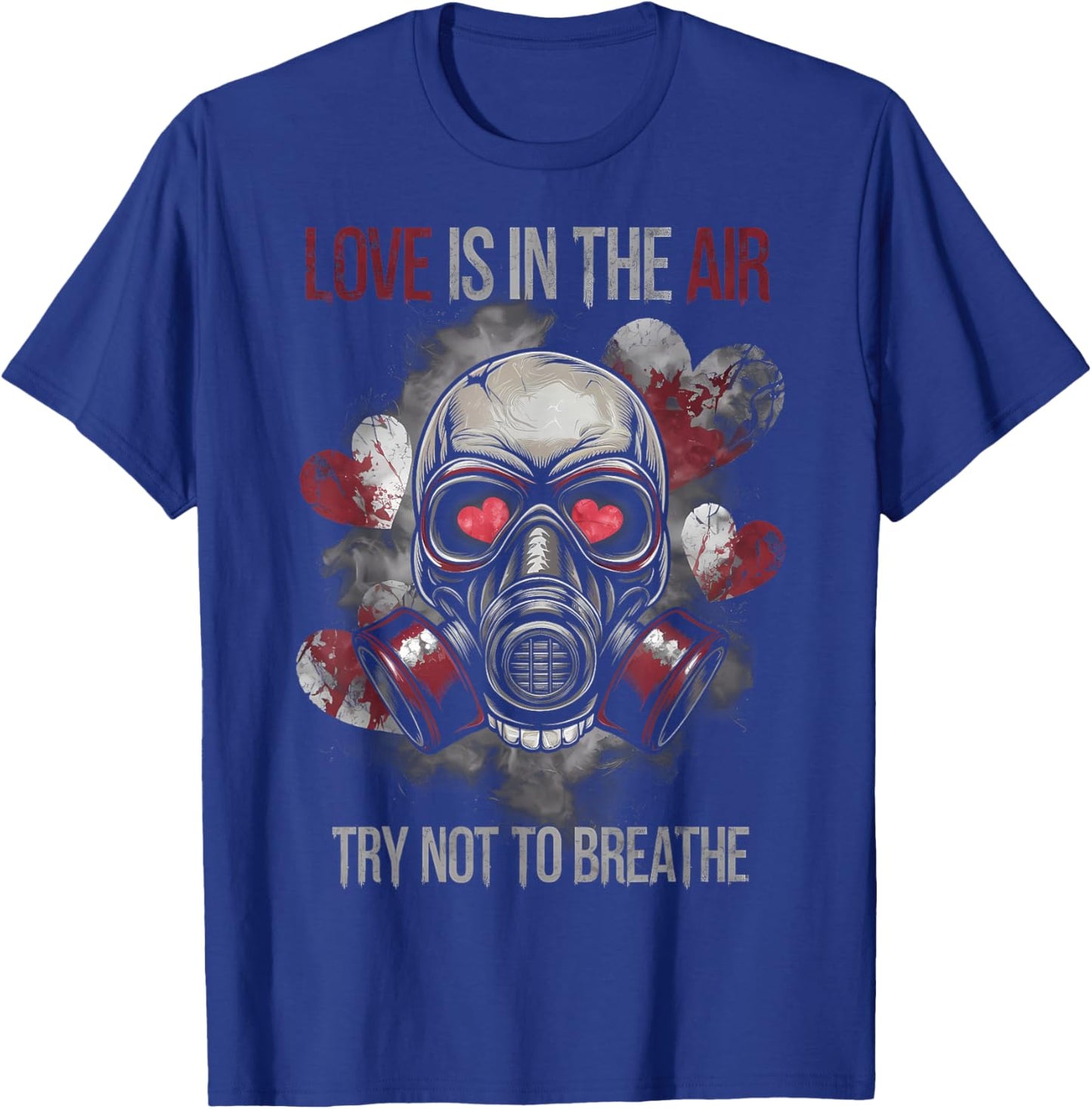 Valentine Skull Gas Mask Love Romance T-Shirt - T-Shirt | Royal