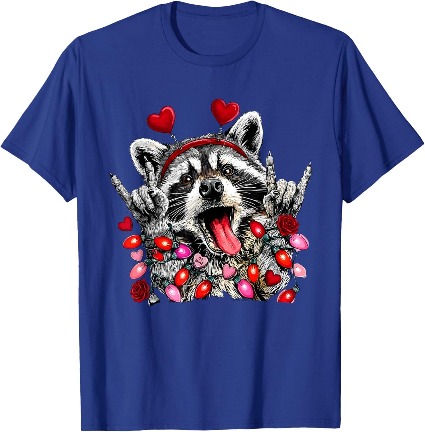 Vintage Boys Girls Valentine Trashed Panda Lover Heart XOXO T-Shirt - T-Shirt | Royal