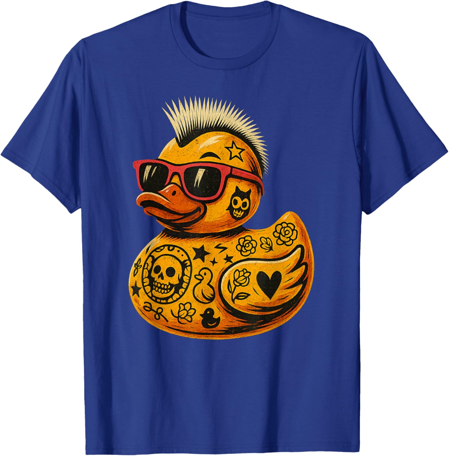 Mohawk Rubber Duck Punk Rock Rocker Toddler Boys Kid T-Shirt - T-Shirt | Royal