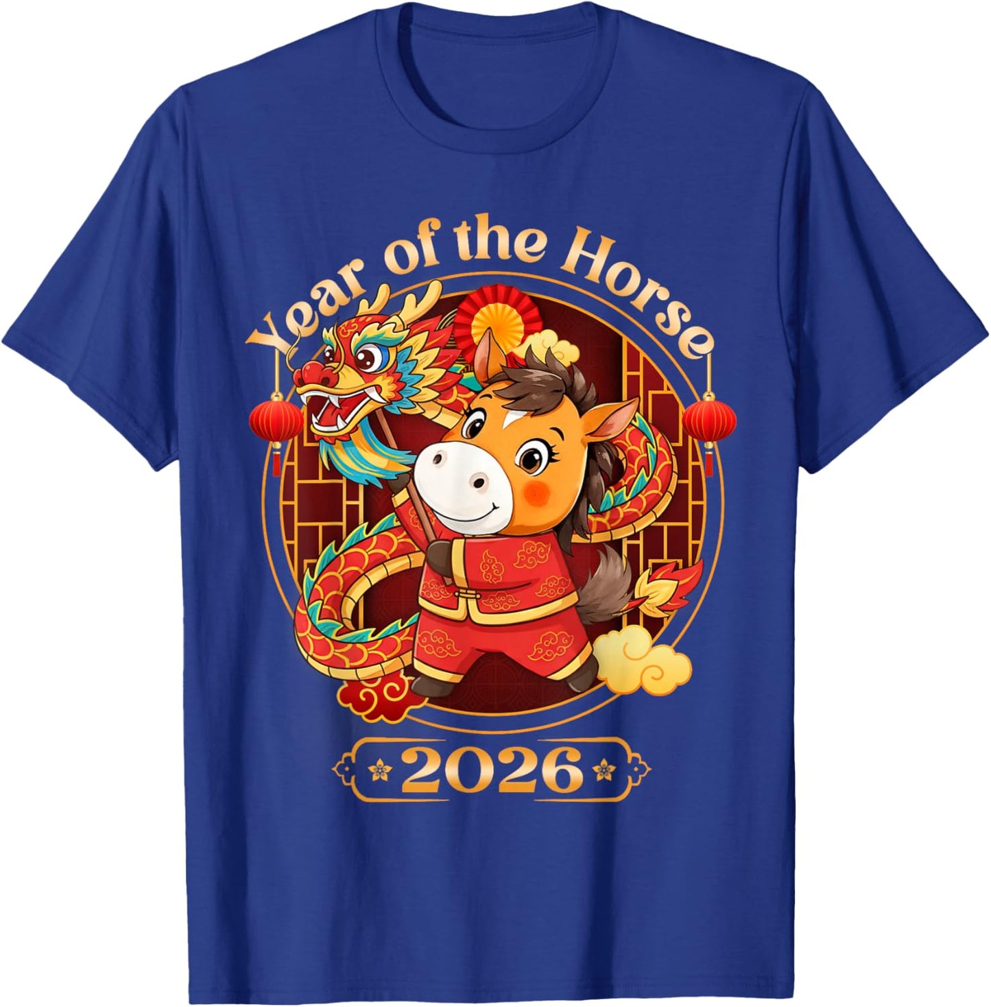 Chinese New Year 2026 Clothes Boys Girls Year of The Horse T-Shirt - T-Shirt | Royal