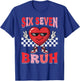 Bruh Six Seven 67 Meme Checkered Valentine’s Day Teens Boys T-Shirt - T-Shirt | Royal