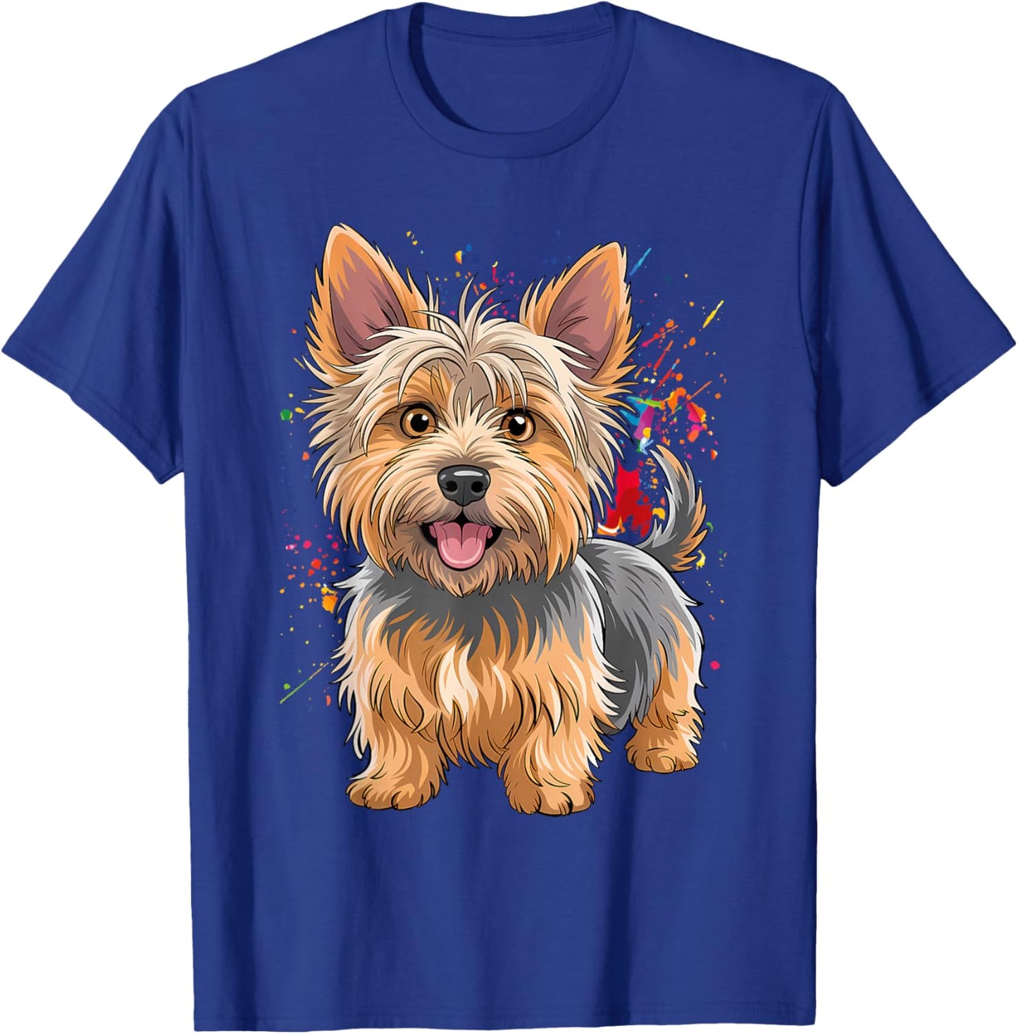 Watercolor Colorful Australian Silky Terrier Dog T-Shirt - T-Shirt | Royal