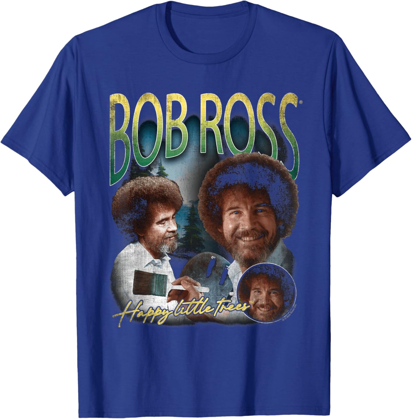 Bob Ross Homage T-Shirt - T-Shirt | Royal