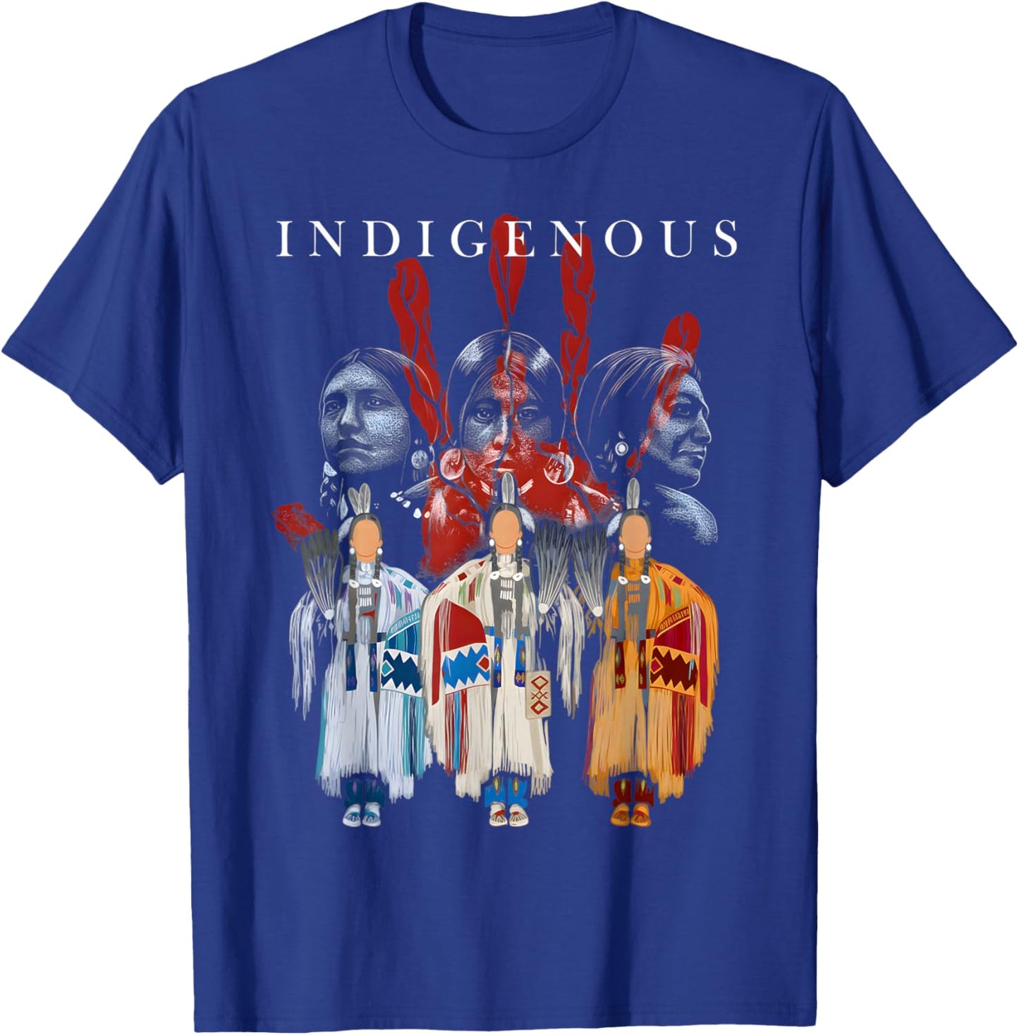 Indigenous Peoples Day Native American Heritage Men Women T-Shirt - T-Shirt | Royal