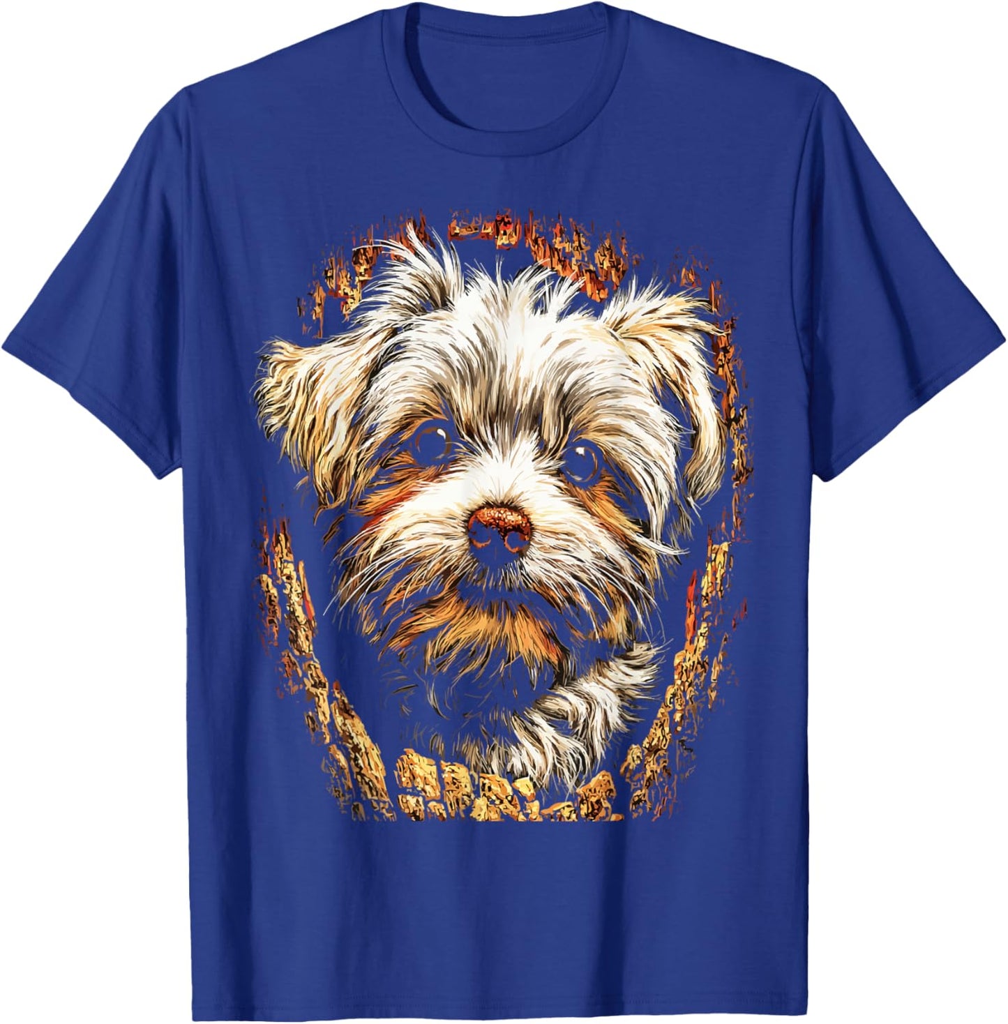 Colorful Maltese Dog Lover Autumn Aesthetic Fall Graphic T-Shirt - T-Shirt | Royal