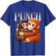 Punch Cute Hugging Baby Monkeys Cartoon Art T-Shirt - T-Shirt | Royal