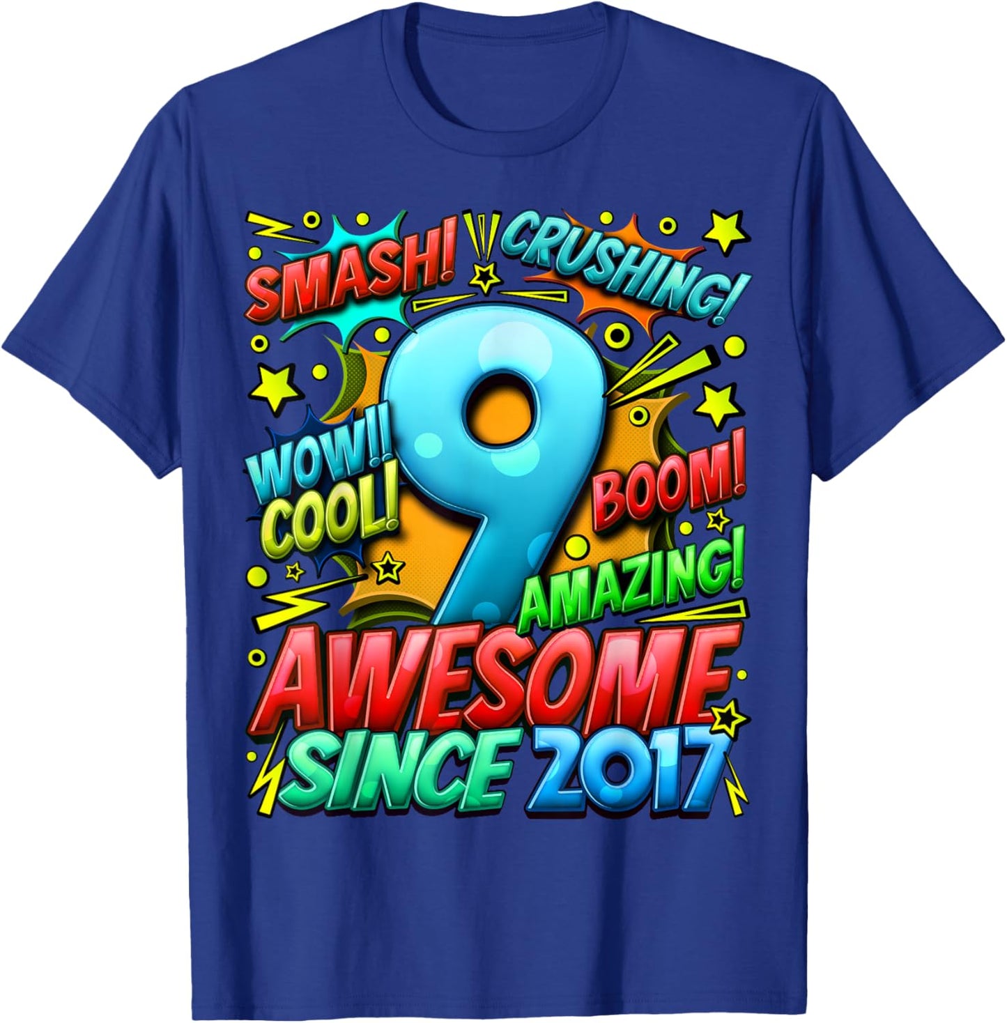 9 Year Old Gifts for Boys 9th Birthday Boy 9 Year Old Boy T-Shirt - T-Shirt | Royal