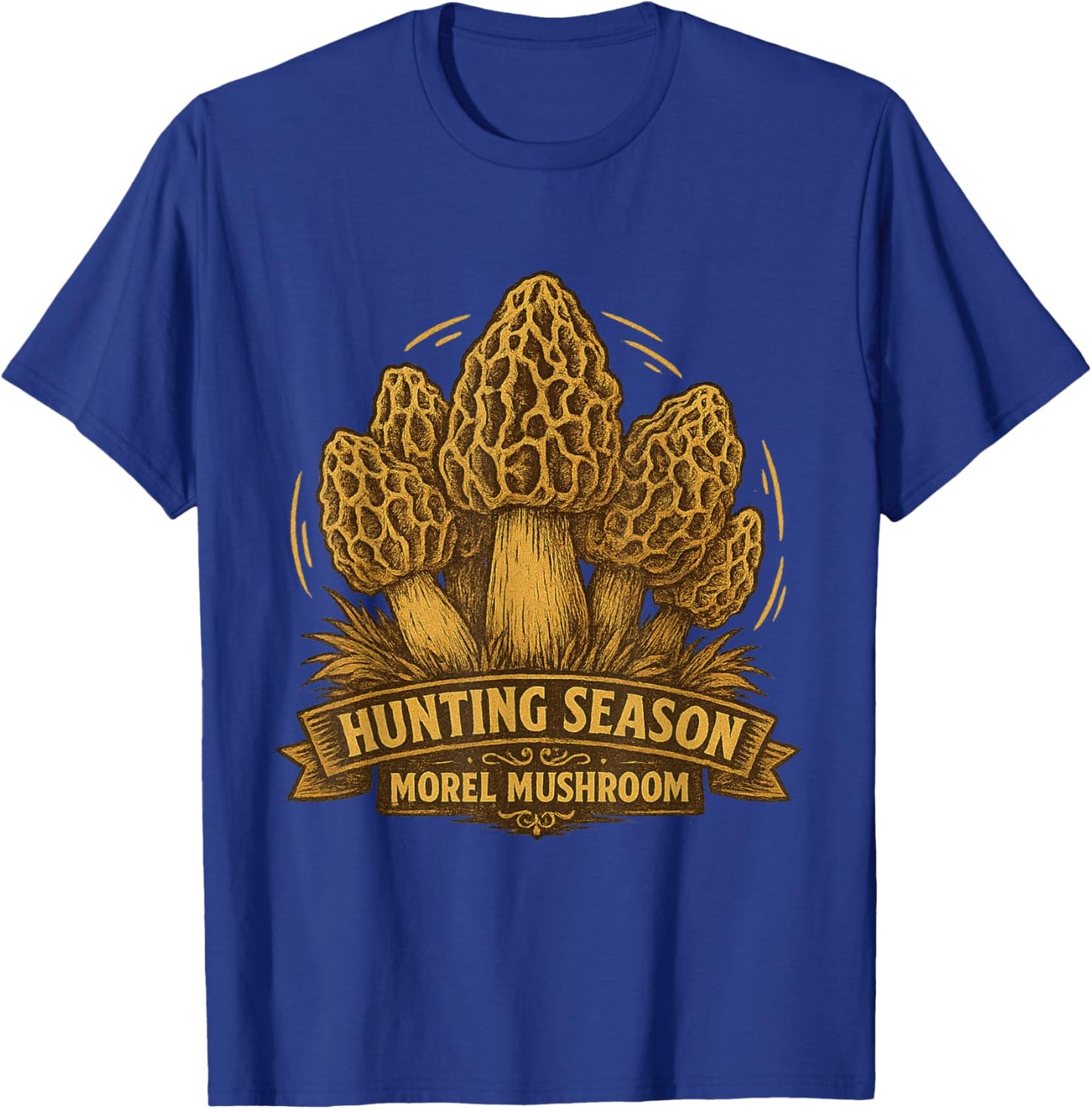 Morel Mushroom Hunting Season Vintage Forager T-Shirt - T-Shirt | Royal